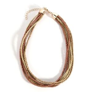 New! Layered Seed Beaded Necklace